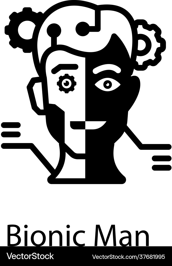 Bionic man Vector Image