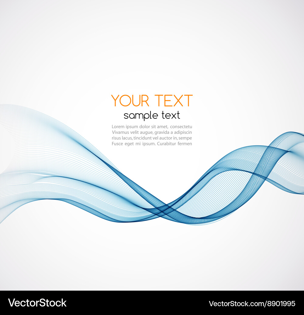 Blue Smoke Wave Background Vector Image