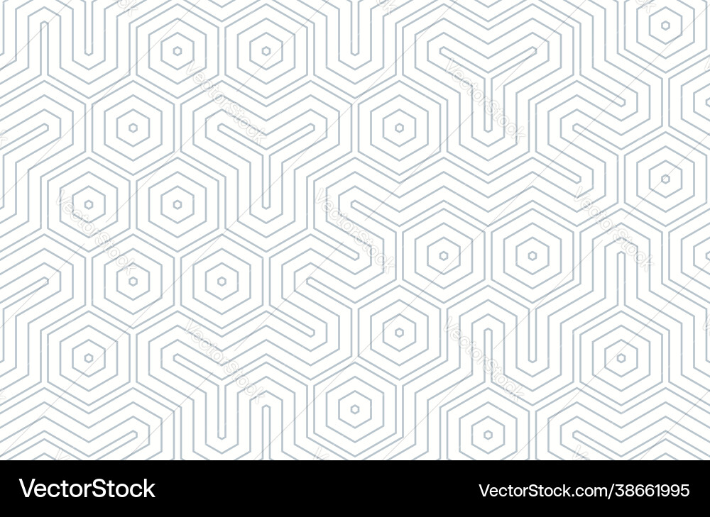Hexagon Line Pattern - Abstract Geometry Vector Image