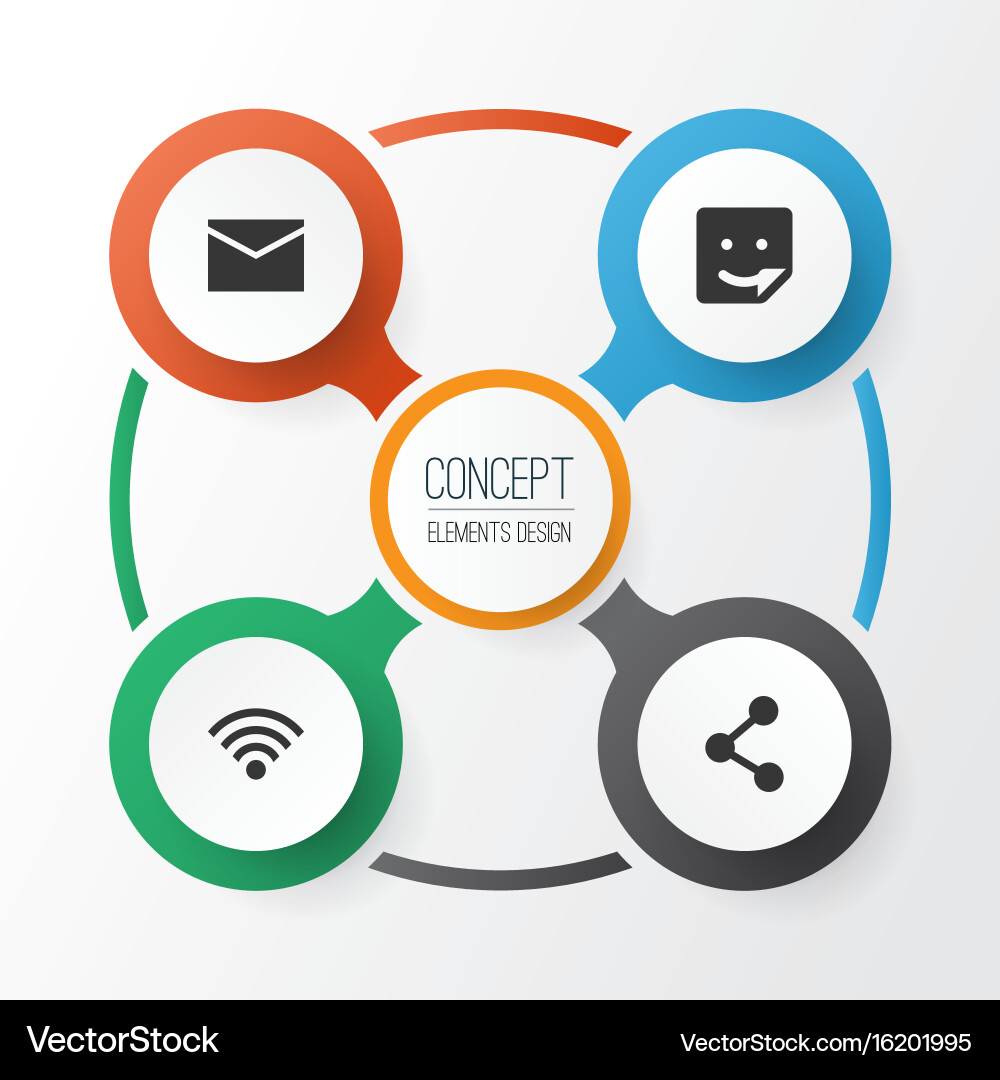 Internet icons set collection of wireless Vector Image