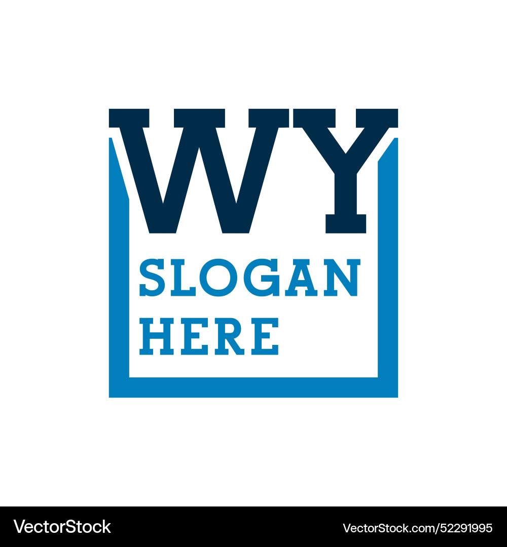 Minimal initials logo letters w and y wy initial Vector Image