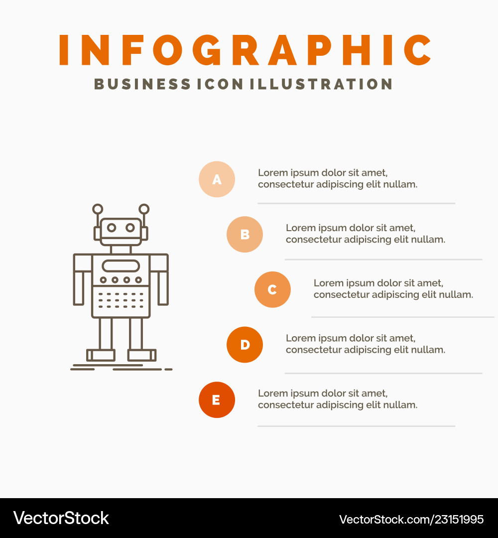 Robot android artificial bot technology Vector Image