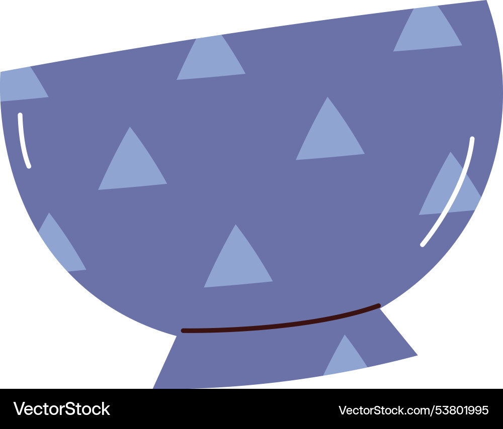 Saucer with triangles pattern Vector Image