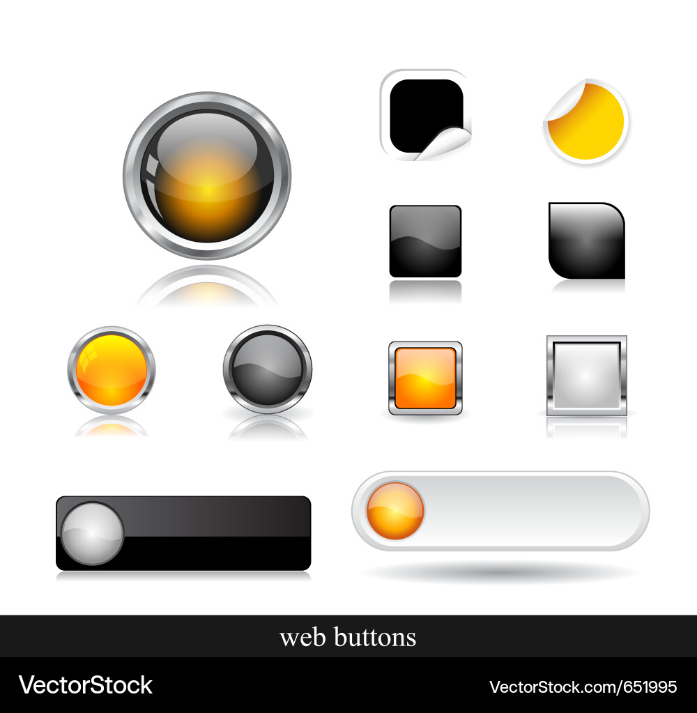 Set of dark web buttons vector image