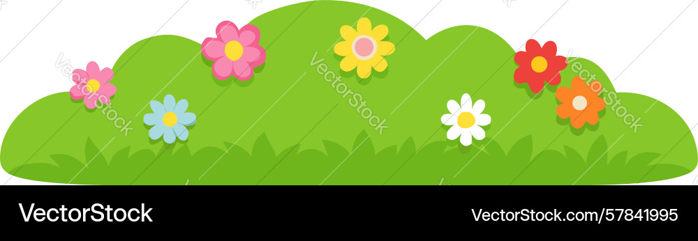 Simple green field patch basic nature element vector image
