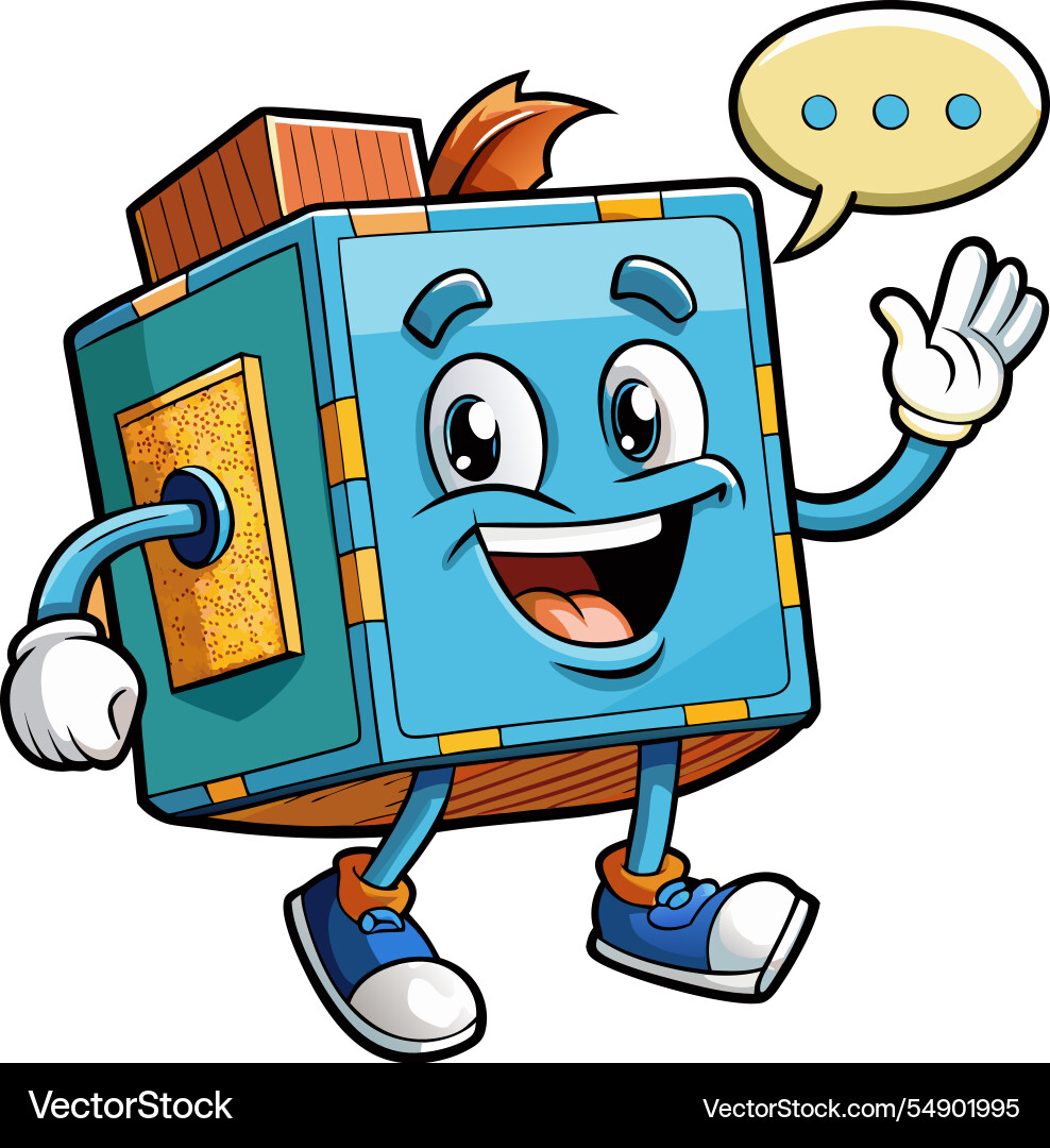 Smiling character dialog box with cheerful vector image