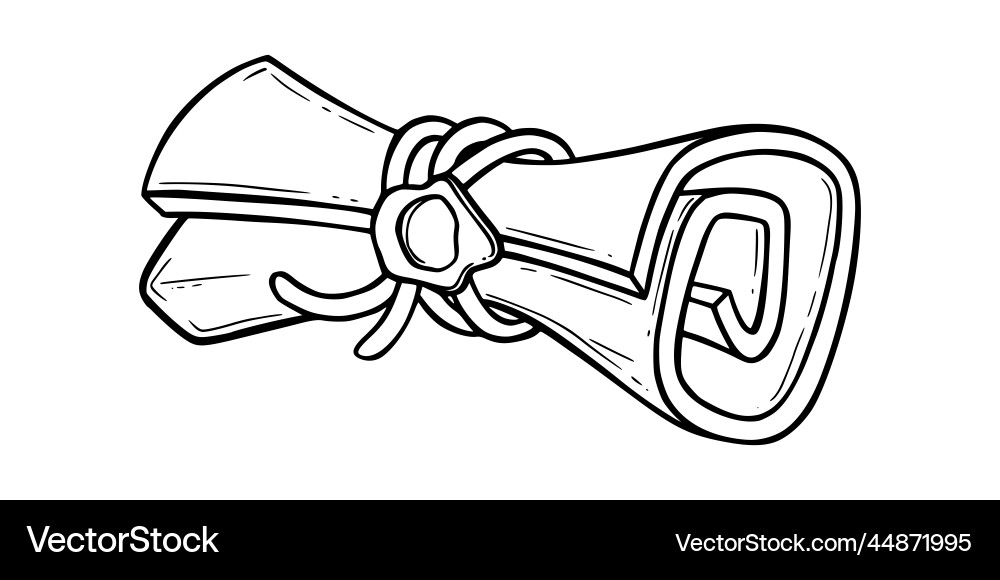 Torn Parchment Scroll with Seal Vector Image