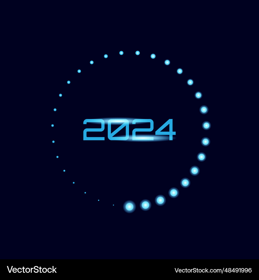 2024 with loading concept 2024 with loading concept vector image