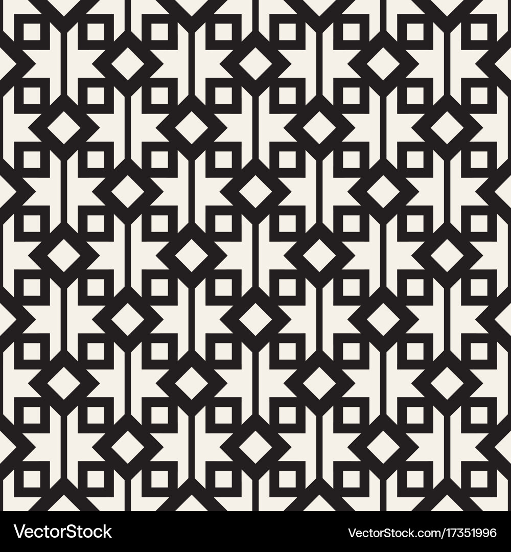 Abstract geometric lines lattice pattern seamless Vector Image