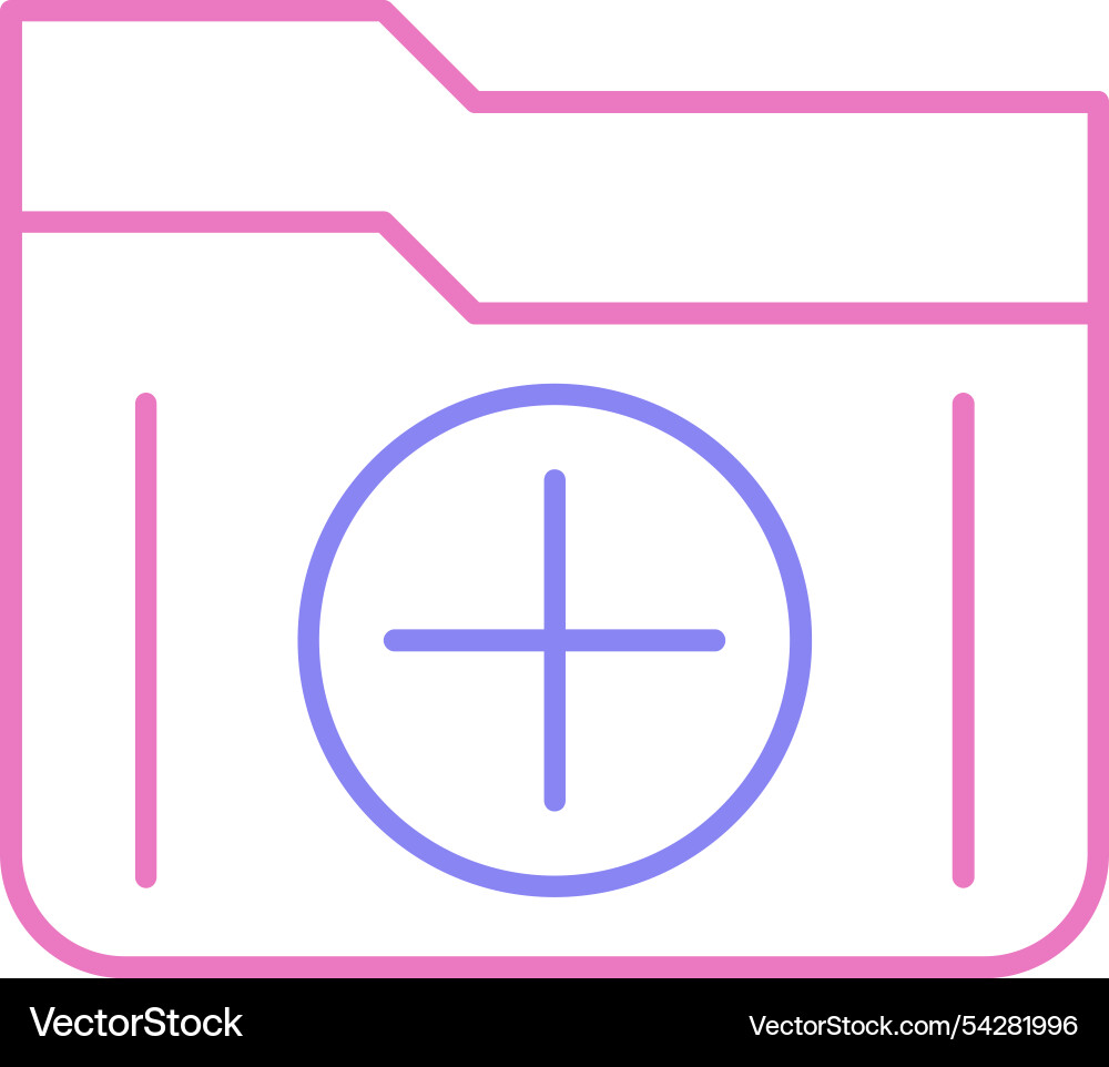 Add line two colour icon vector image