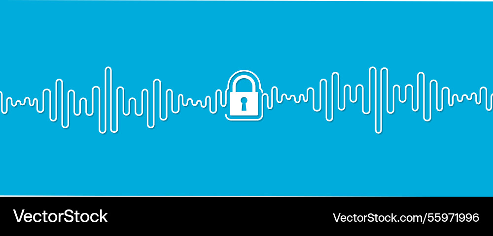 Cyber security lock on circuit board abstract Cyber security lock on circuit board abstract vector image