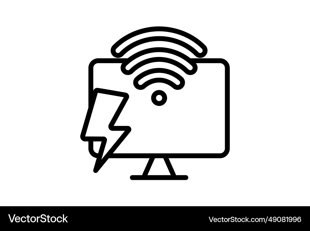 Fast internet icon computer with wifi Fast internet icon computer with wifi vector image