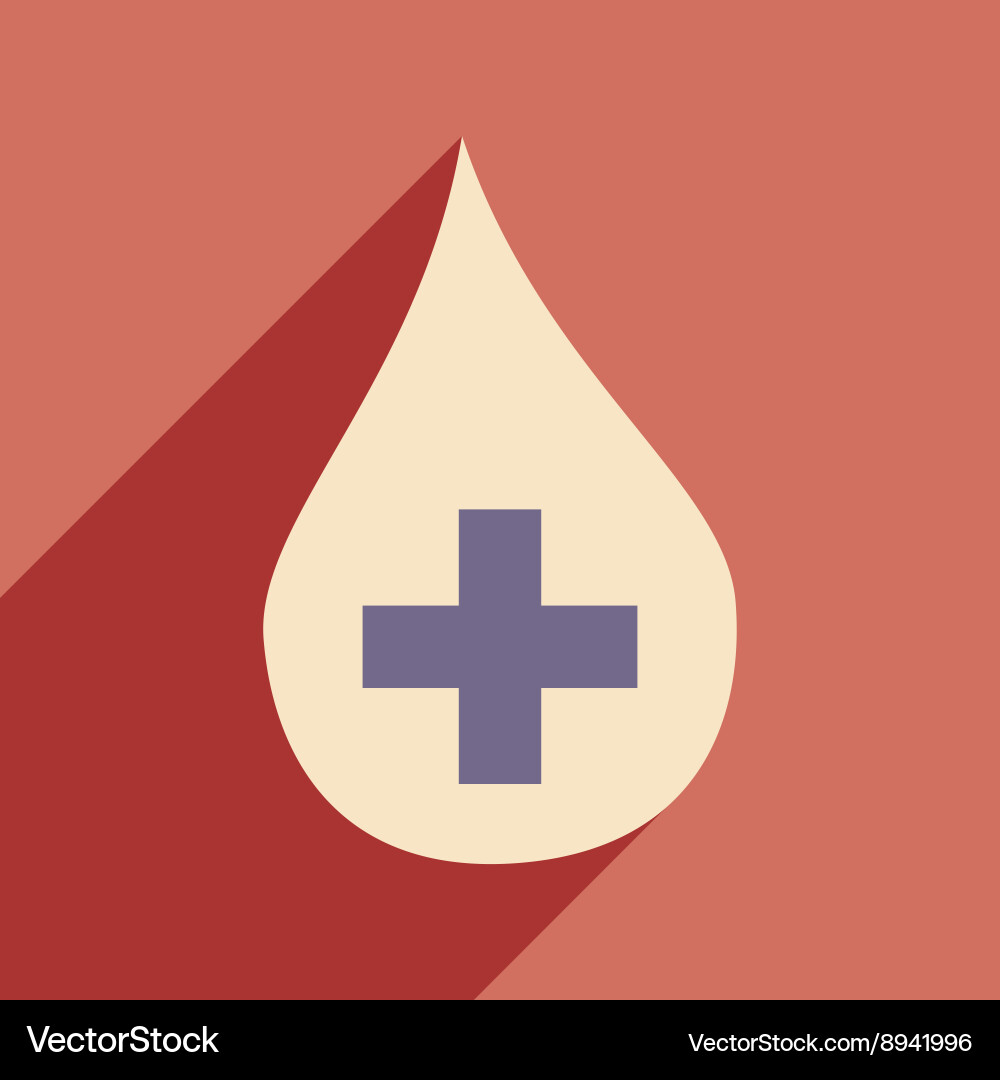 Flat with shadow icon and mobile application drop vector image