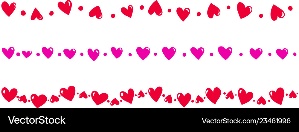 Heart Border Endless Loop vector image