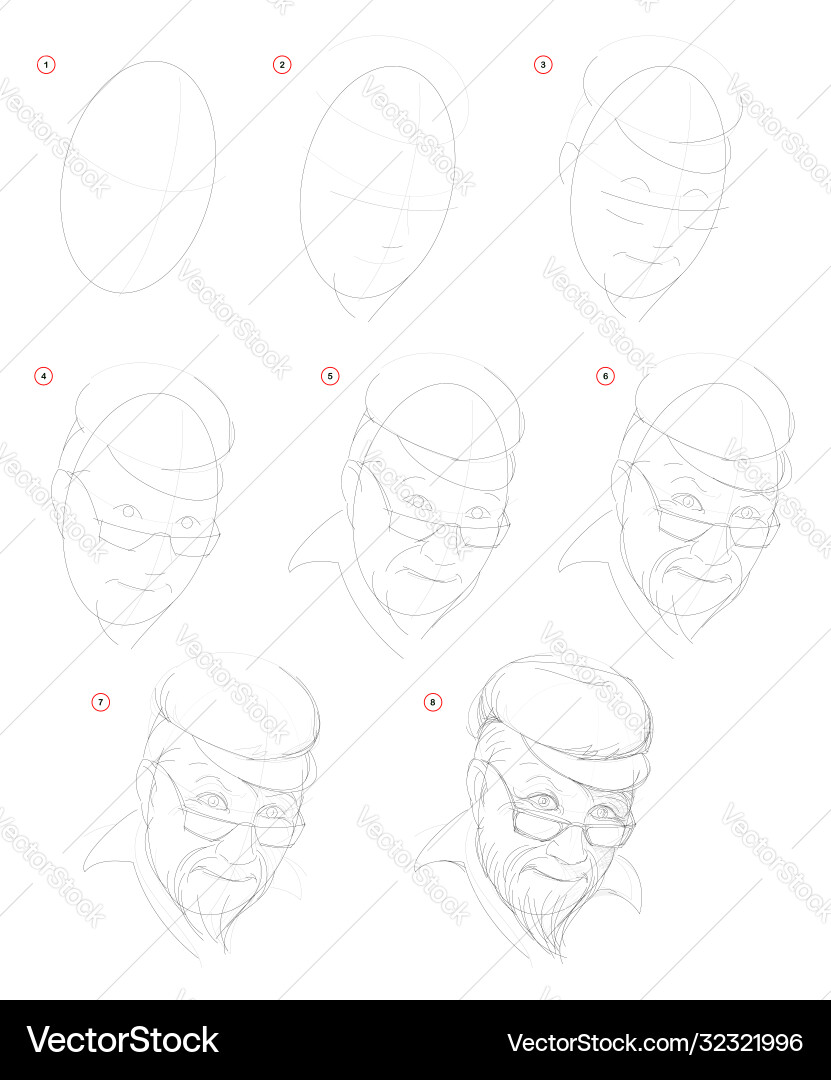 How create step pencil drawing page shows How create step pencil drawing page shows vector image