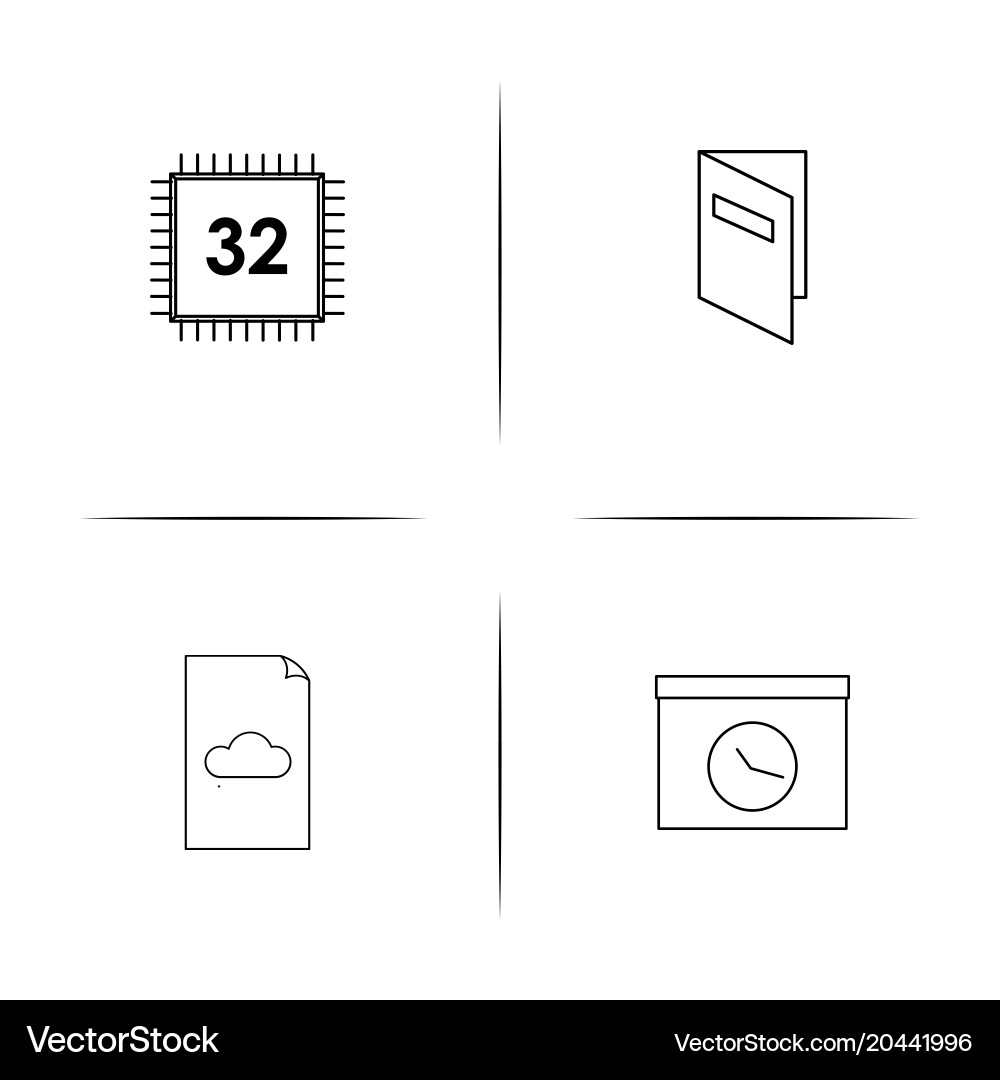Internet technologies simple linear icon vector image