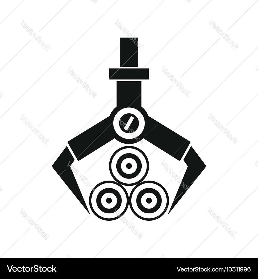 Log loader icon in simple style Vector Image