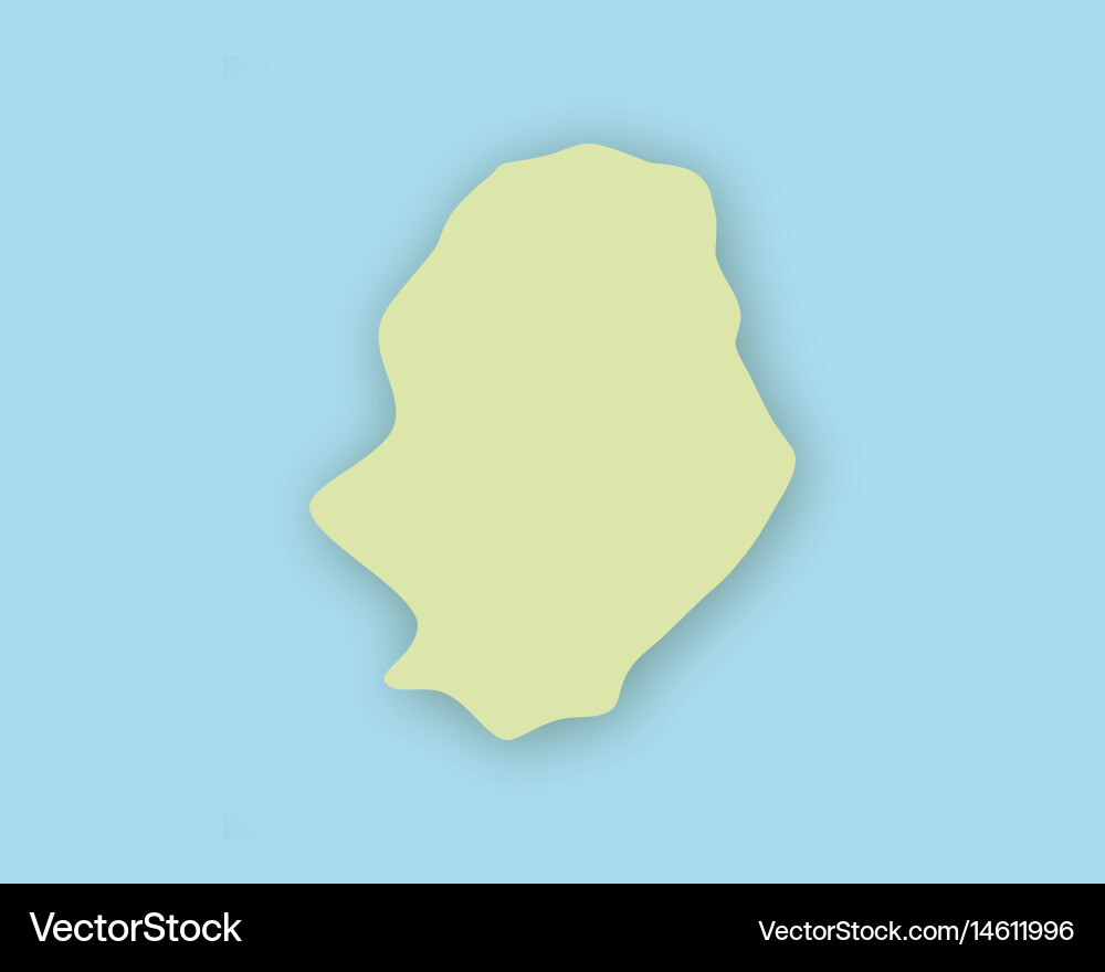 Map of niue with shadow vector image