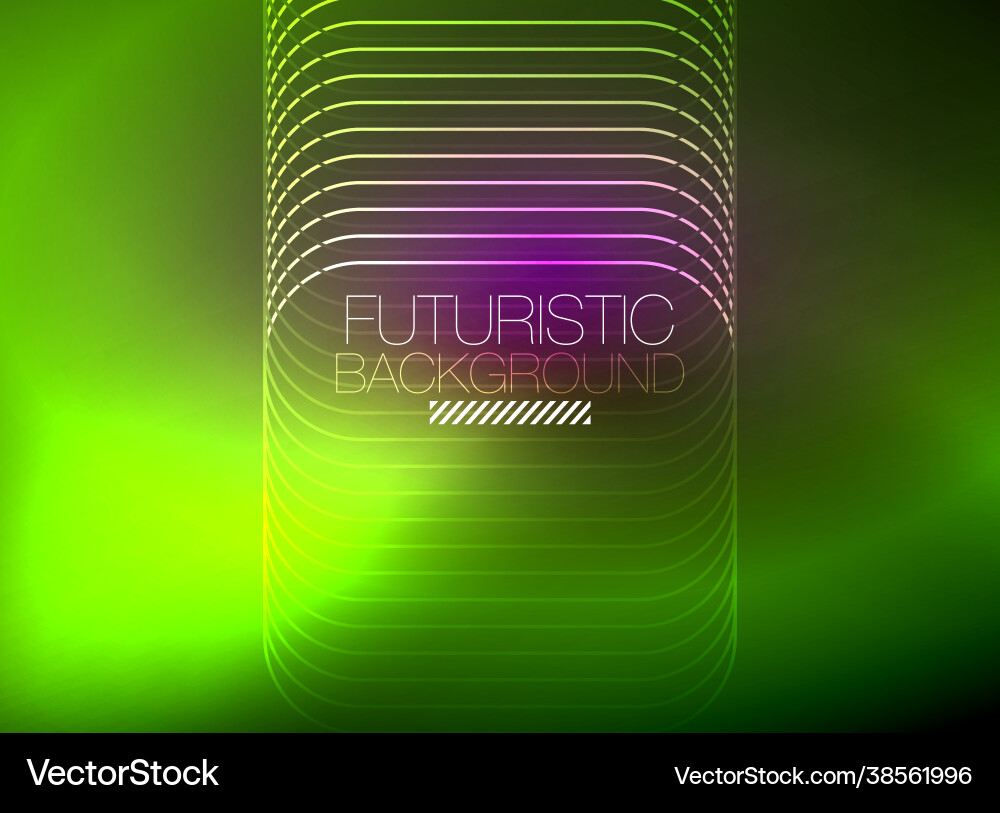 Neon color square shape lines abstract background vector image