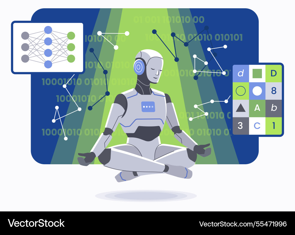 Neural network concept artificial intelligence Neural network concept artificial intelligence vector image