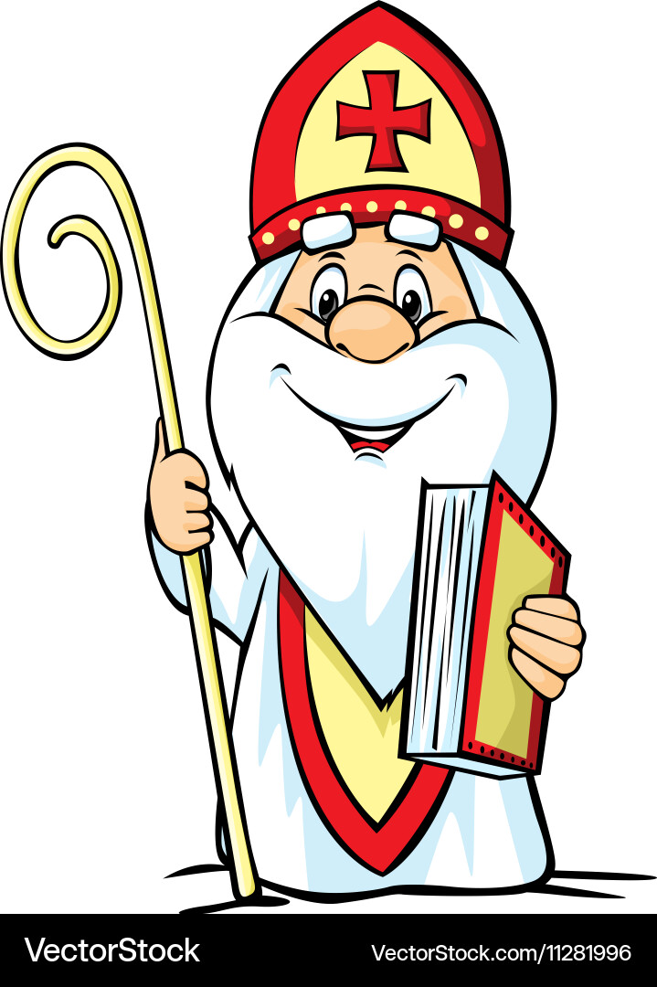 Saint Nicholas Christmas Icon Vector Image