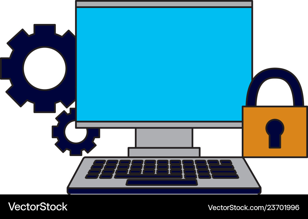 Sicherheit der Tastatureinstellung überwachen Sicherheit der Tastatureinstellung überwachen vektorbild