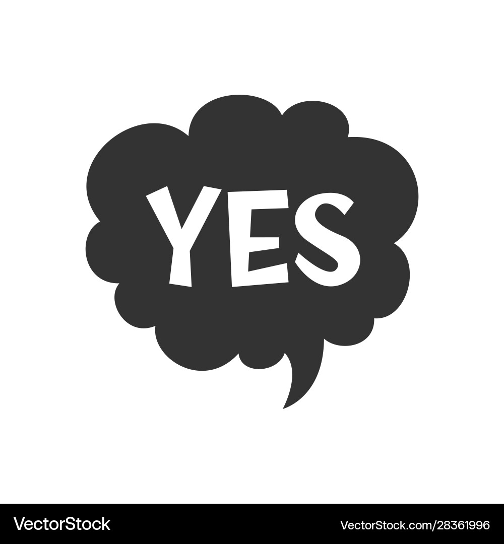 Speech bubble with short message icon vector image