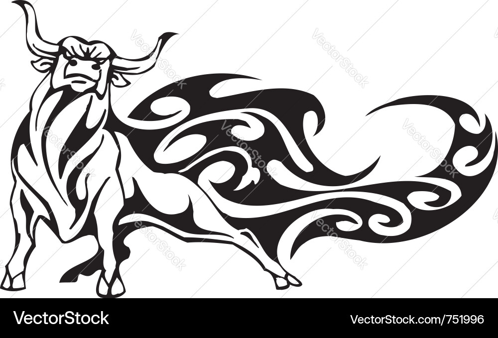 Tribal Bull - Power & Rage Vektorbild