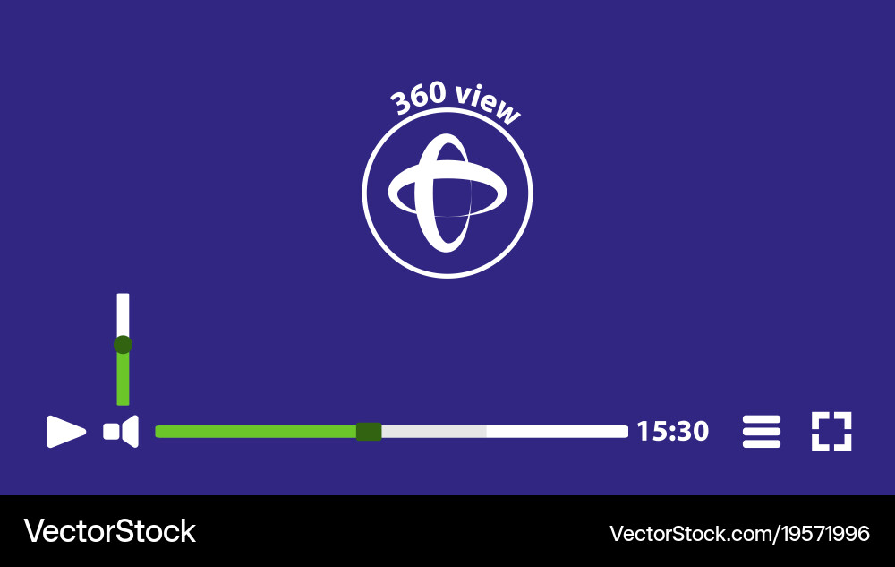 Video player template for web and mobile apps vector image