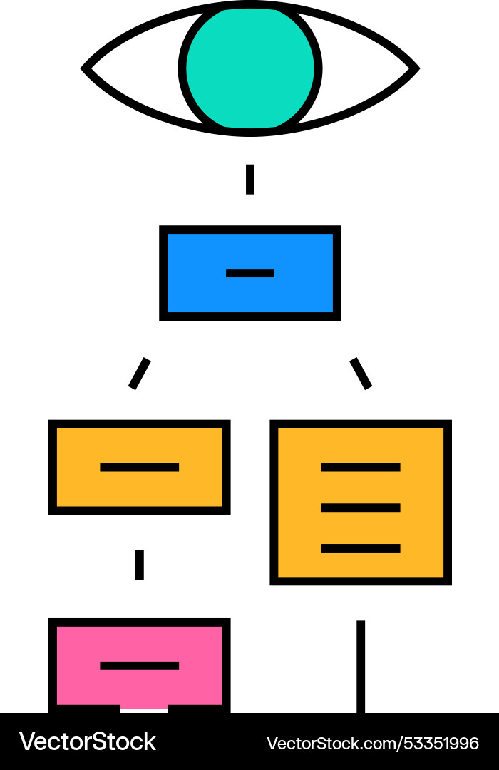 Visual hierarchy ux ui design icon color Vektorbild