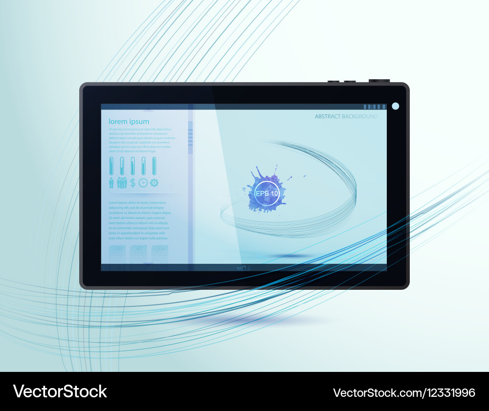 Website template with an abstract background vector image