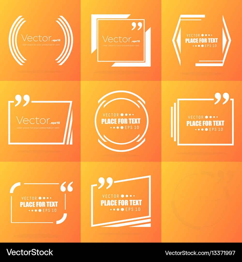 Abstract concept empty speech square quote Vector Image