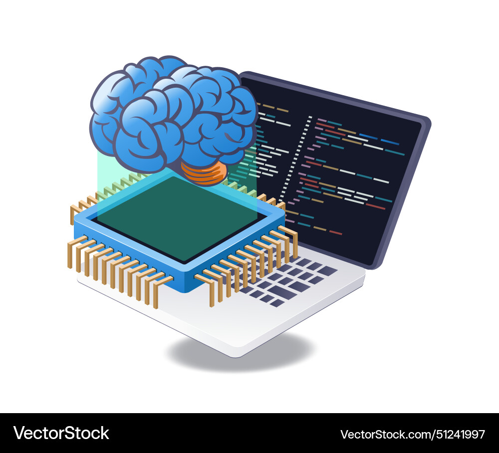 Ai programming language technology infographic Ai programming language technology infographic vector image
