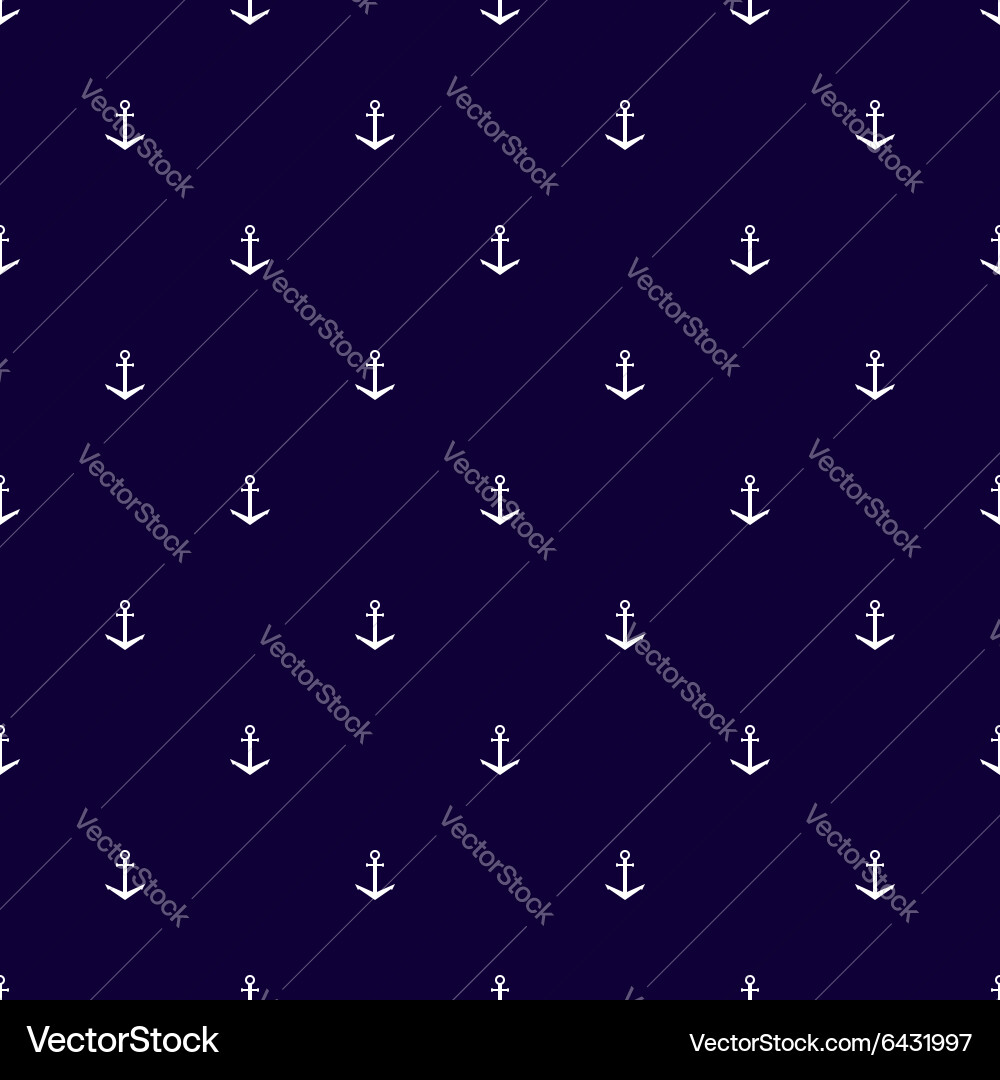 Anchor Seamless Pattern vector image
