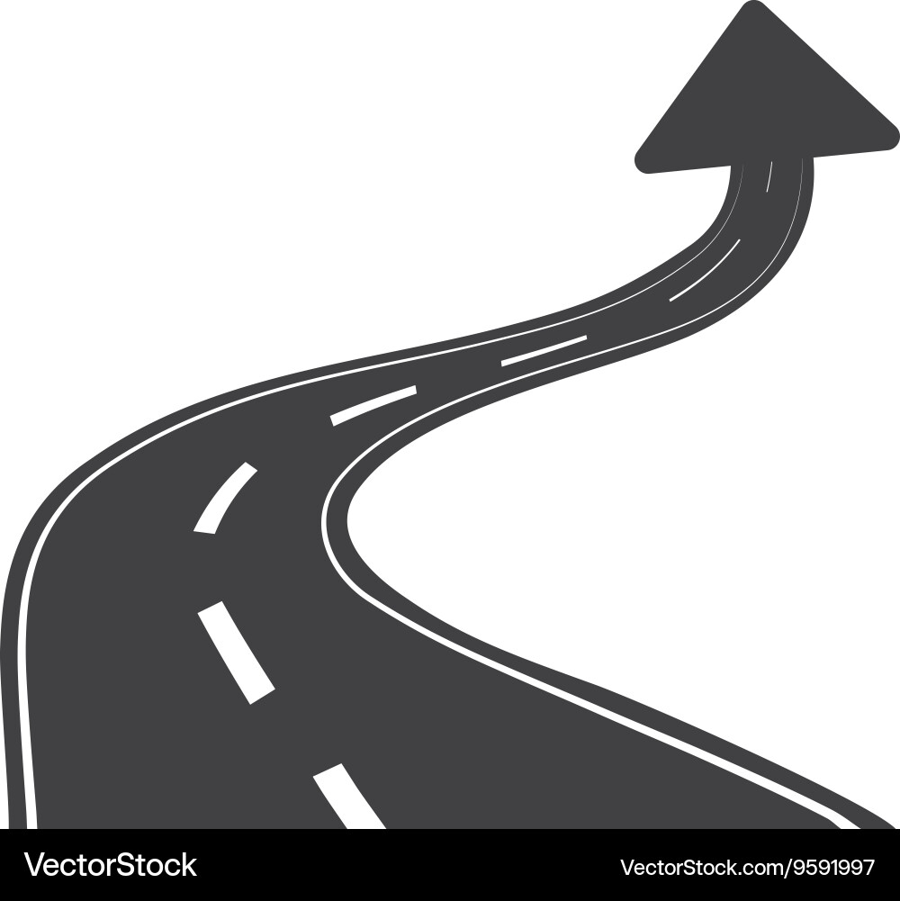 Arrow icon way and direction design vector image