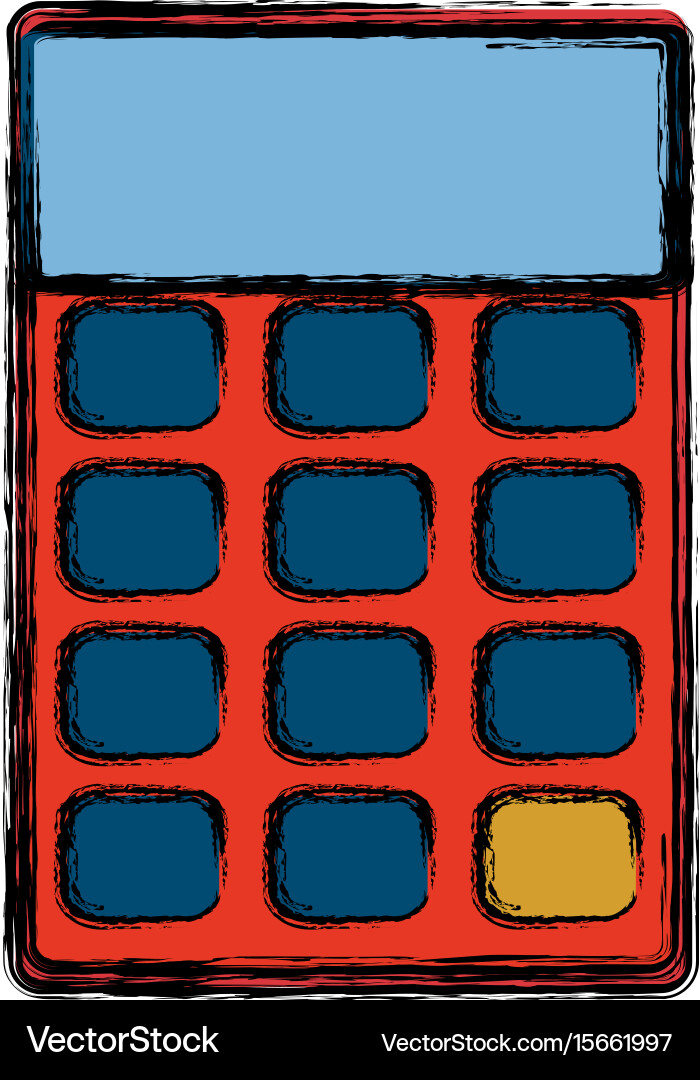 Calculator math device Vector Image