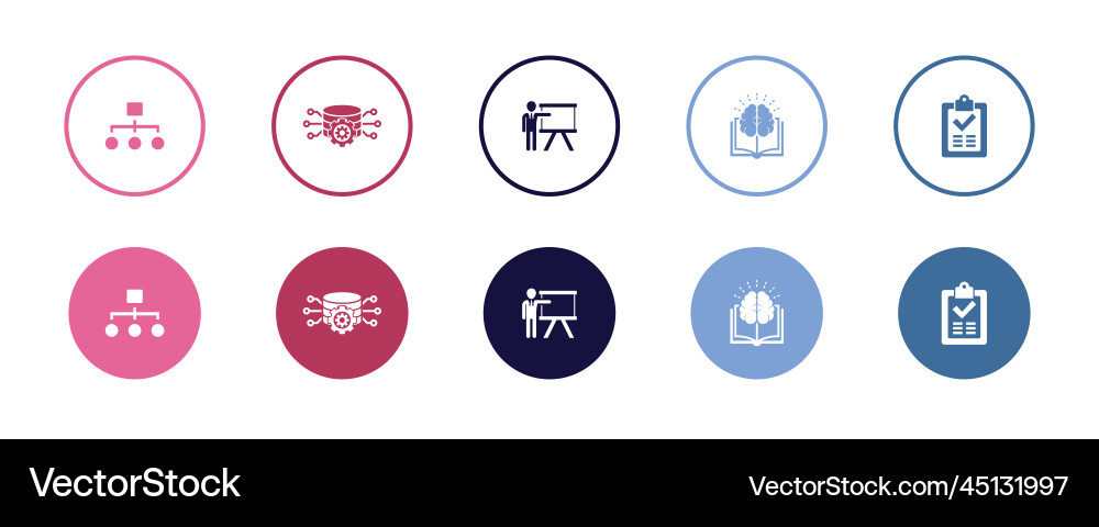 Classification data processing training Vector Image