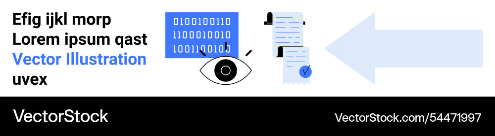 Data analysis and information processing with eye Data analysis and information processing with eye vector image