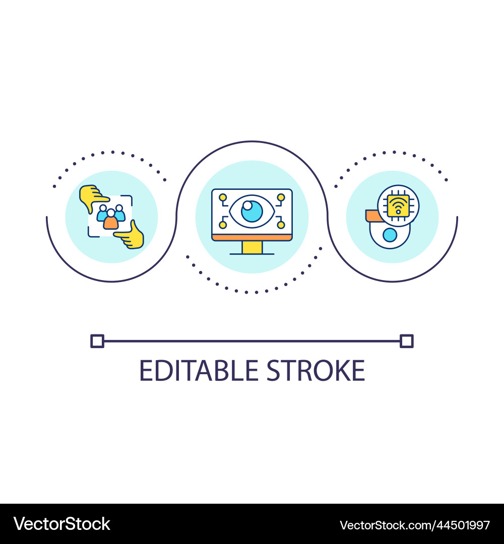 Digital users behaviour research loop concept icon Digital users behaviour research loop concept icon vector image