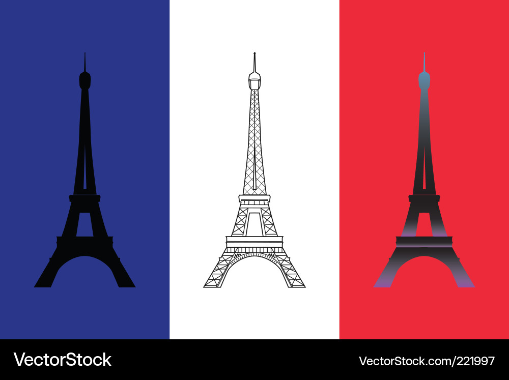 Eiffel Tower Collection vector image