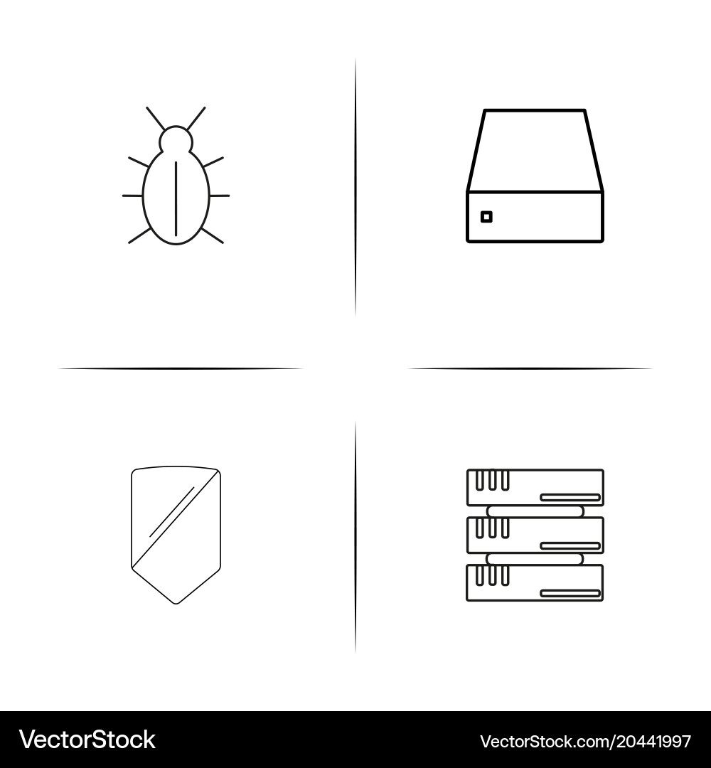 Internet technologies simple linear icon vector image