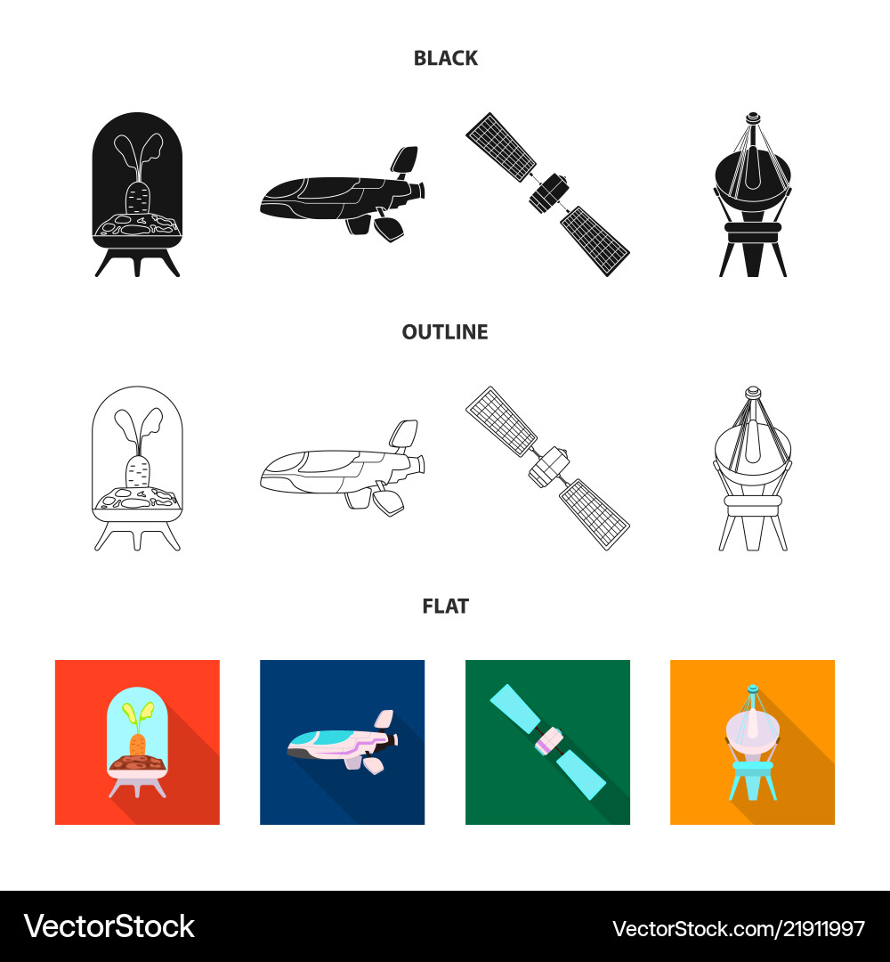 Isolated object of mars and space sign set Isolated object of mars and space sign set vector image