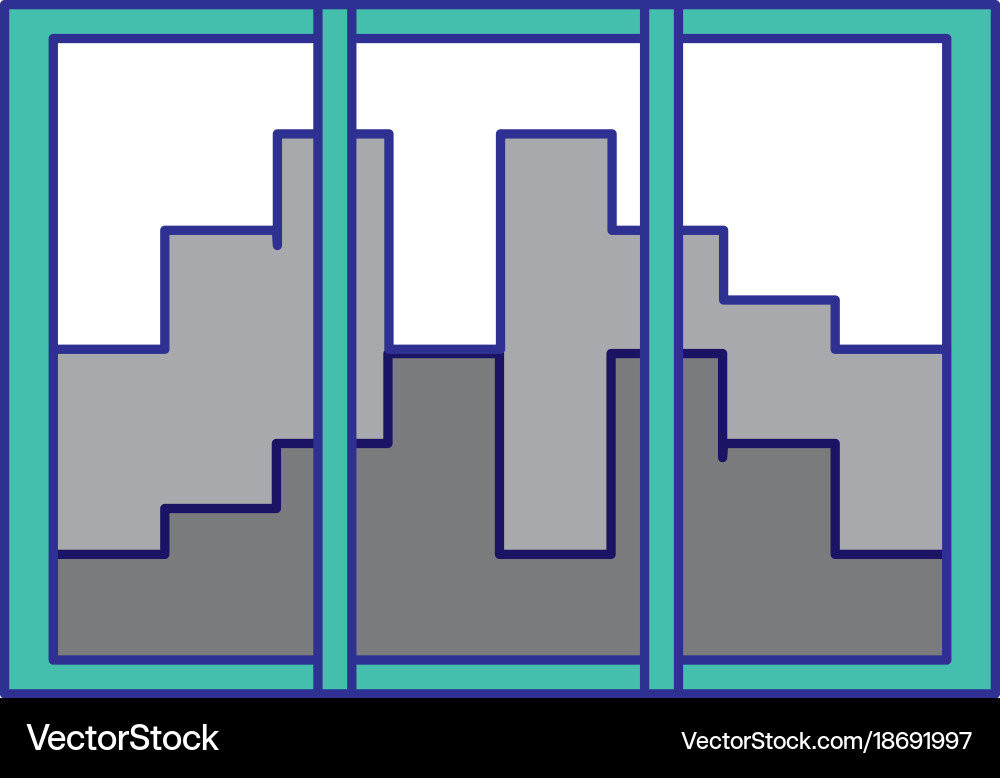 Isolated window design Vector Image