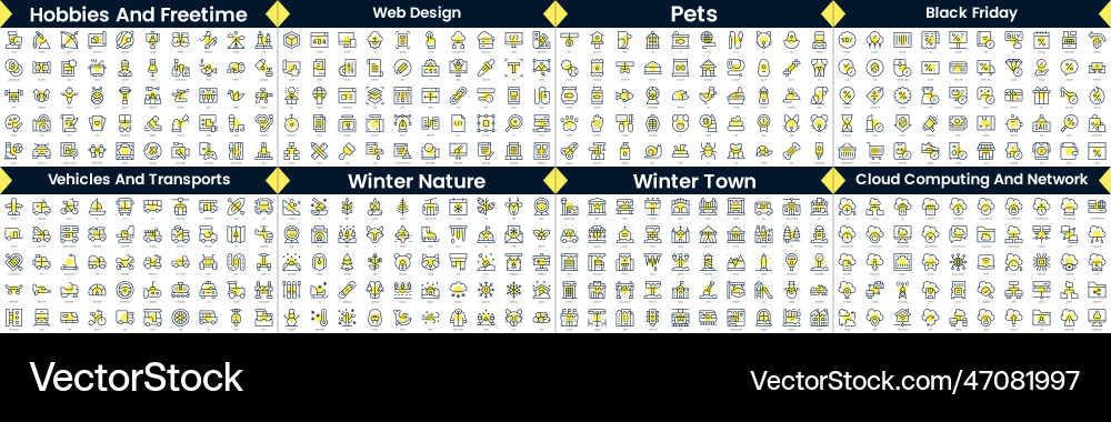 Linear style icons pack in this bundle include Linear style icons pack in this bundle include vector image