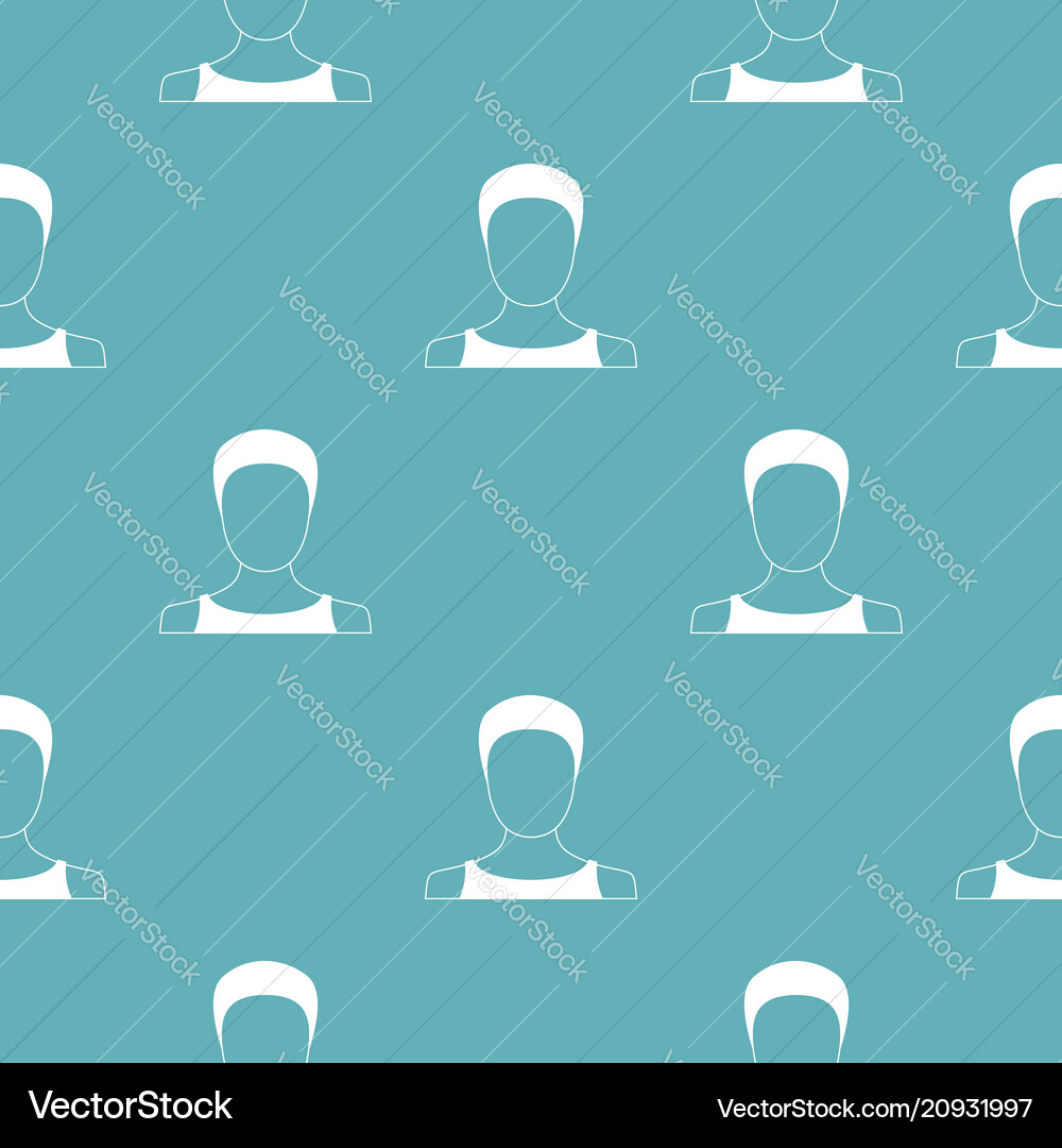 Man user pattern seamless vector image