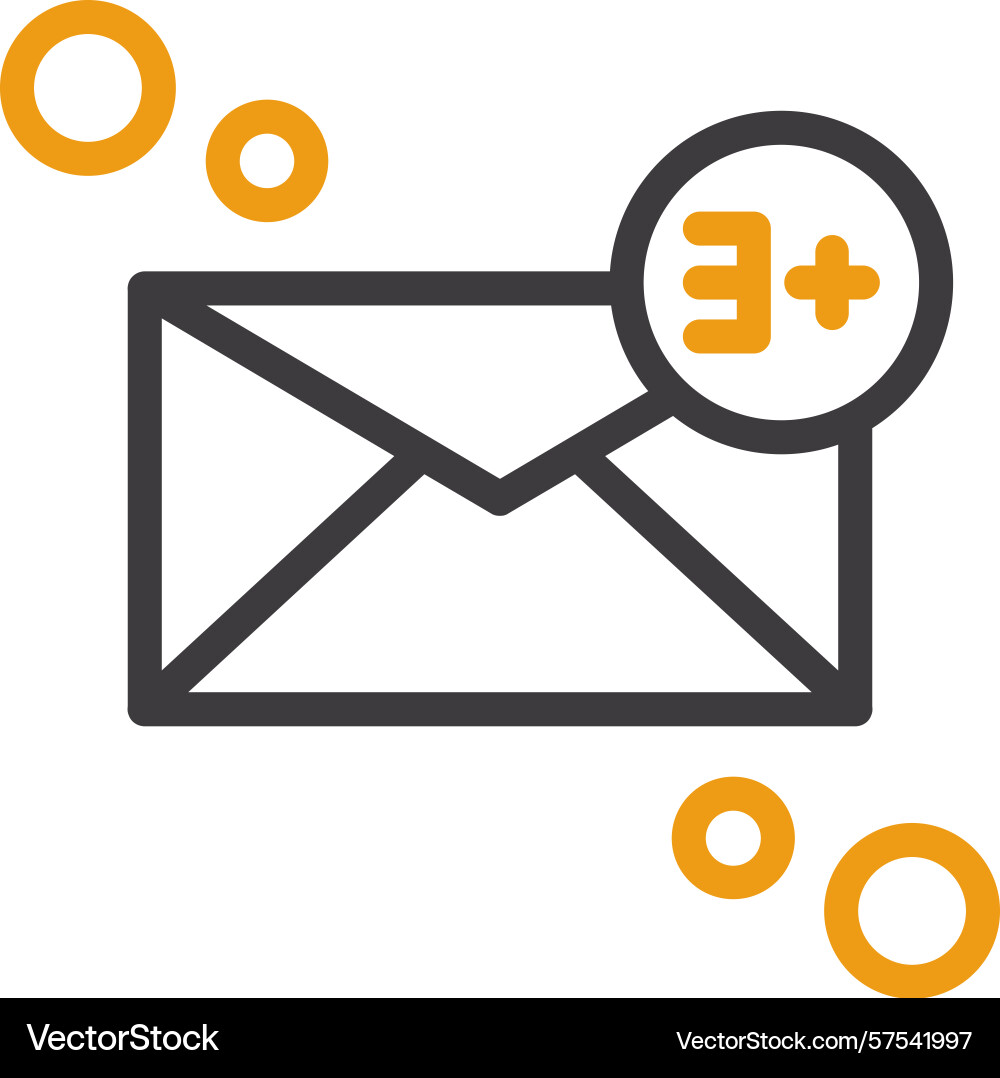 Message notification two color icon Vector Image