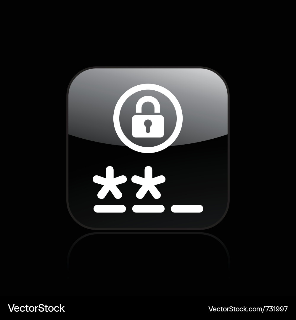 Password access icon vector image