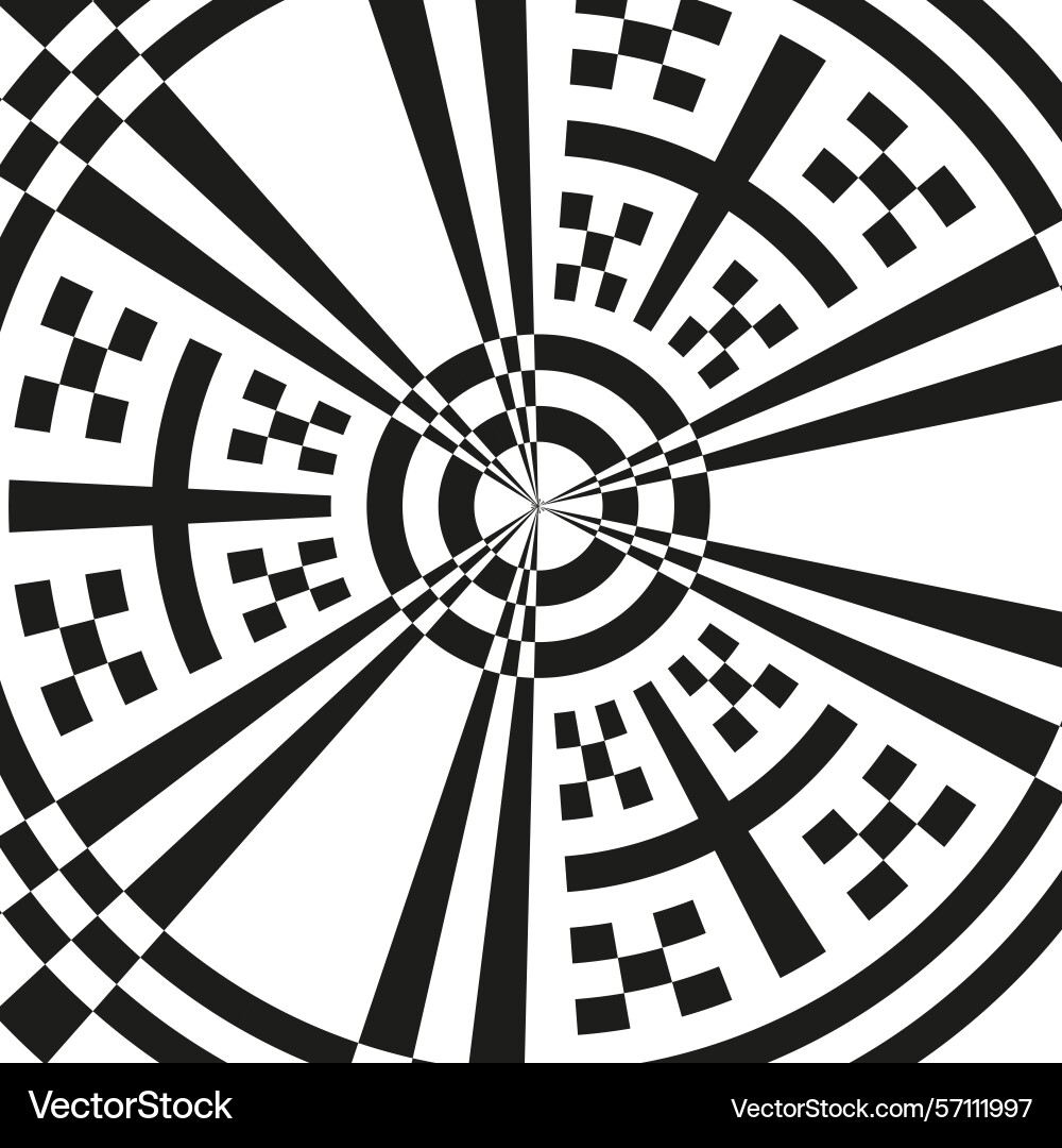 Radial tech circle segment circuit pattern Radial tech circle segment circuit pattern vector image