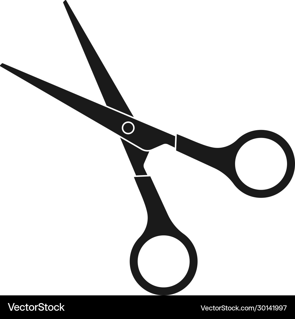 Scissors icon cut concept with open Scissors icon cut concept with open Vector Image