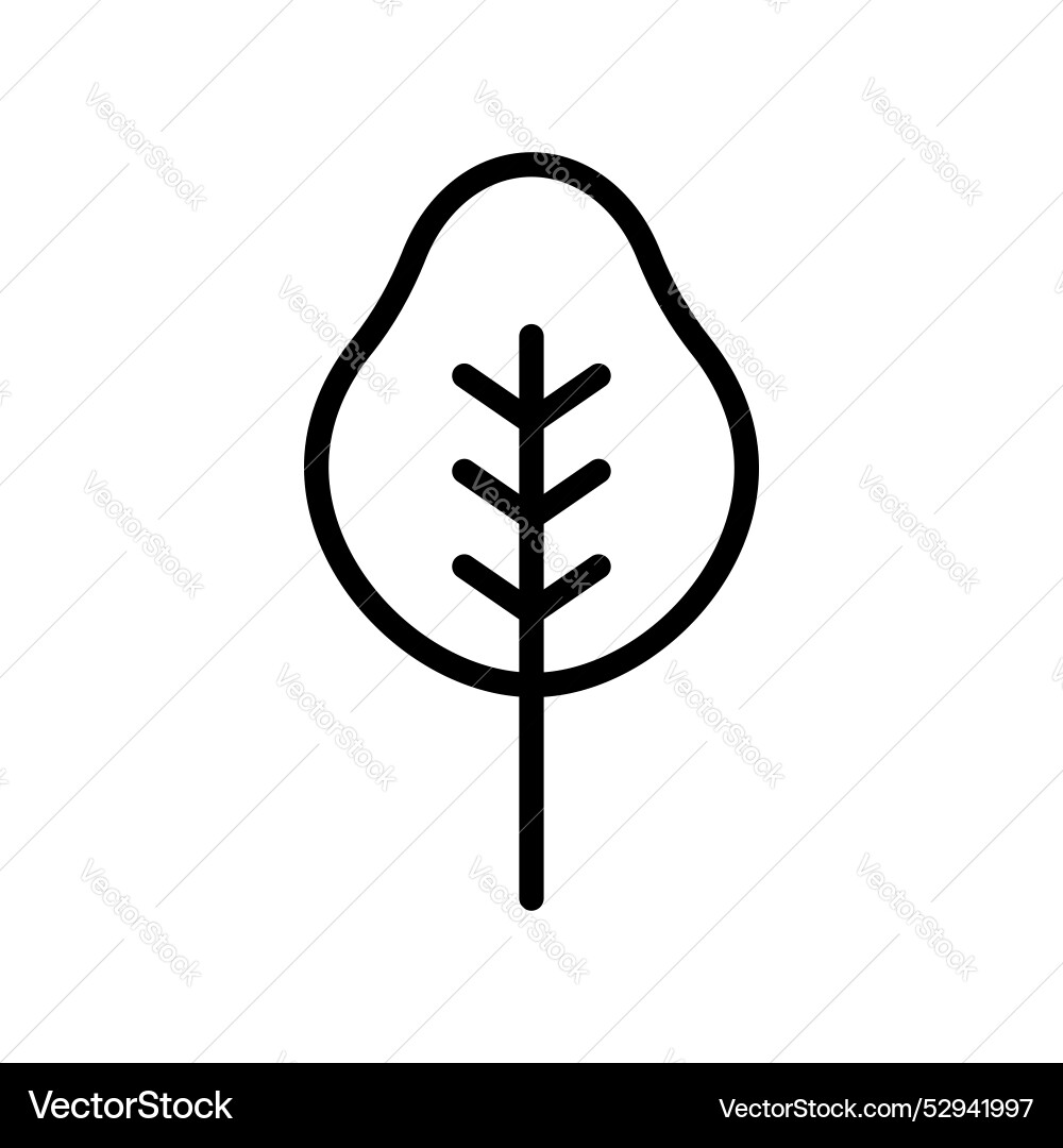 Tree icon set simple oak forest symbol Vector Image